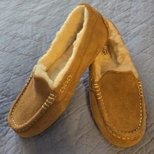UGG Chestnut Suede Ansley Slippers Size 6 Women